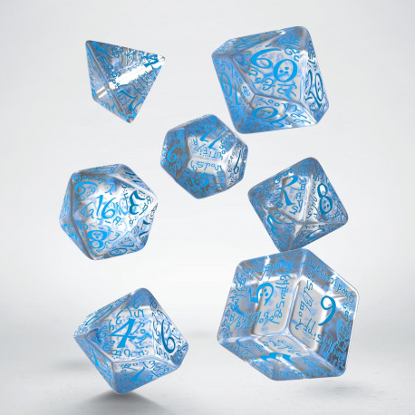 Q-Workshop Elvish Dice Set Glacier with White 7 Pieces 