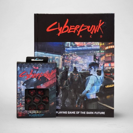 Cyberpunk RED rulebook + Cyberpunk RED Dice Set