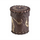 Steampunk Brown & golden Leather Dice Cup