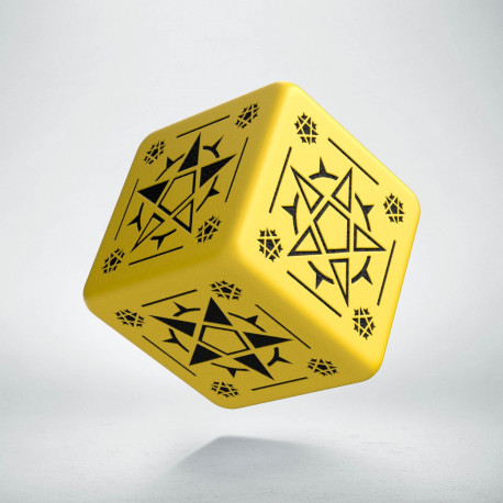 D6 Pentagram Yellow & black Die (1)