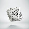 D100 Elvish White & black Die (1)