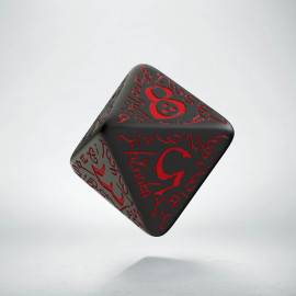 D8 Elvish Black & red Die (1)