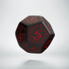D12 Elvish Black & red Die (1)