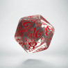 D20 Elvish Translucent & red Die (1)