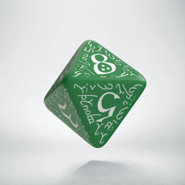 D8 Elvish Green & white Die (1)
