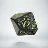 D100 Elvish Black & glow-in-the-dark Die (1)