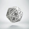 D20 Runic White & black Die (1)