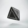 D4 Runic Black & white Die (1)