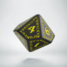 D10 Runic Black & yellow Die (1)
