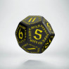 D12 Runic Black & yellow Die (1)
