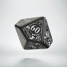 D100 Steampunk Black & white Die (1)