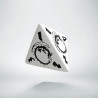 D4 Dragons White & black Die