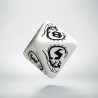 D8 Dragons White & black Die