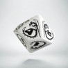 D10 Dragons White & black Die (1)