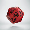 D20 Dragons Red & black Die (1)