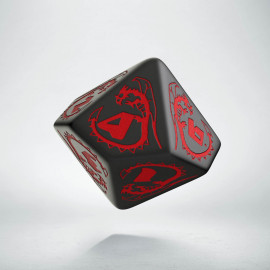 D10 Dragons Black & red Die (1)
