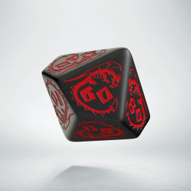 D100 Dragons Black & red Die (1)