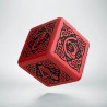D6 Celtic 3D Red & black Die (1)