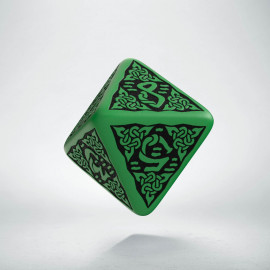 D8 Celtic 3D Green & black Die (1)