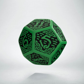 D12 Celtic 3D Green & black Die (1)