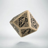 D10 Celtic 3D Beige & black Die (1)