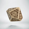 D100 Steampunk Clockwork Beige & brown Die (1)