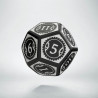 D12 Steampunk Clockwork Black & white Die (1)