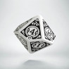 D10 Steampunk Clockwork White & black Die (1)