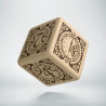 D6 Steampunk Clockwork Beige & brown Die (1)