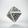 D8 Dwarven White & black Die (1)