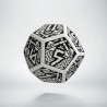 D12 Dwarven White & black Die (1)