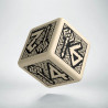 D6 Dwarven Beige & black Die (1)