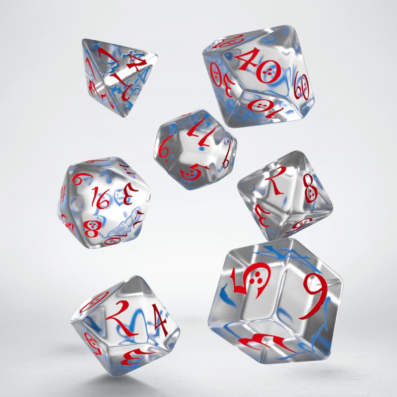 CLASSIC RPG TRANSLUCENT & BLUE-RED DICE SET - CLASSIC - SCLE16