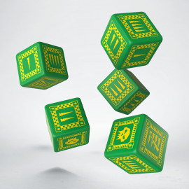 Orc Green & yellow 5D6 Dice