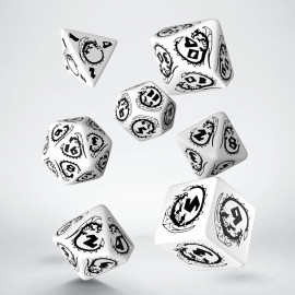 QWSSCLE1A Q-Workshop Classic RPG Stormy & White Dice Set 7 