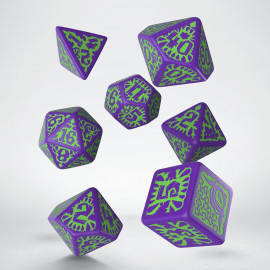 Pathfinder Goblin Purple & green Dice Set (7)