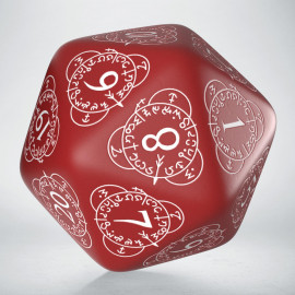 D20 Level Counter Red & white Die (1)