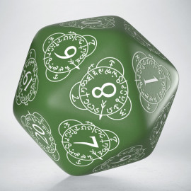 D20 Level Counter Green & white Die