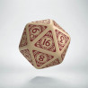 D20 Viking Beige & burgundy Die (1)