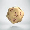 D20 Classic Beige & burgundy Die (1)