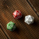 D20 Level Counter Red & white Die