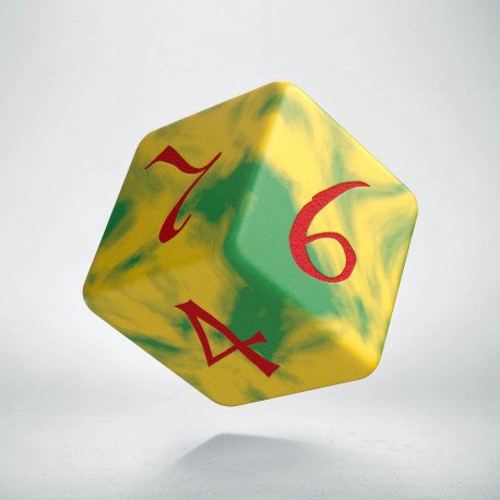 D6 Classic Yellow & Green-Red Die (1)