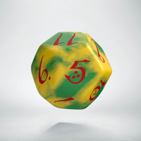 D12 Classic Yellow & Green-Red Die (1)