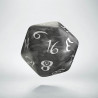 D20 Classic Smoky & white Die (1)