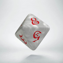 Q-workshop 7 Dice Set of Pearl & Red Classic Scle86 for sale online 
