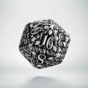 D20 Forest White & black Die (1)