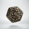 D20 Forest Beige & black Die (1)