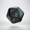 D20 Galactic Black & blue Die (1)