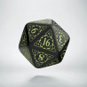 D20 Steampunk Black & glow in the dark Die (1)