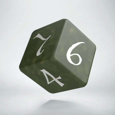 D6 Classic Olive & white Die (1)